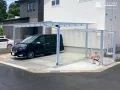 統一感のあるカーポートとサイクルポート