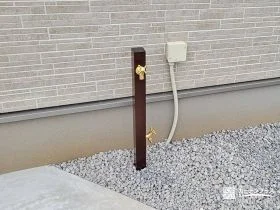 使いやすさとデザイン性を兼ね備えた立水栓[施工後]