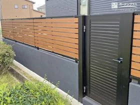 プライバシーと利便性を兼ね備えた目隠しフェンスと門扉[施工後]