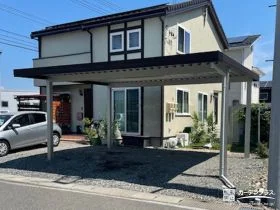 2台用のカーポート設置で安心の駐車スペースを確保した工事