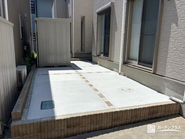 No.26755 インターロッキング目地で温かみを添えた土間コンクリート工事[施工後]