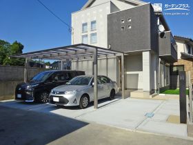 直線美が際立つモダンな新築外構デザイン