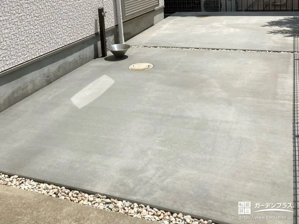 No.26828 芝生のお庭にコンクリートを打ち駐車スペースとして活用する工事[施工後]