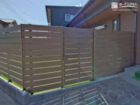 木目調フェンスで囲む、安心のプライベートガーデン[施工後]