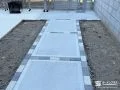 見た目にも楽しい印象の玄関アプローチ