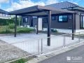 デザイン性と視線をカットする役割を兼ね揃えたフェンス設置工事
