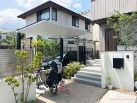 ノイズレスデザインのサイクルポートで快適な駐輪スペース[施工後]