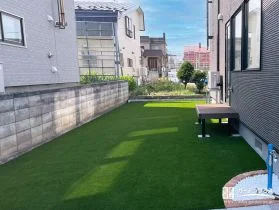 法面を整え家族で楽しめる多目的ガーデンへリフォーム工事