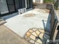 乱形席がポイントになり美しく仕上がったお庭の雑草対策工事
