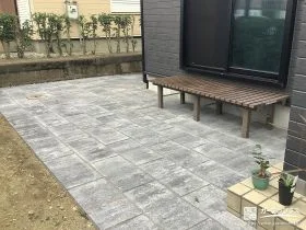 インターロッキングで雑草対策をしたお庭[施工後]