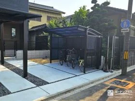 雨の日も快適に使える、安心の駐輪スペース[施工後]