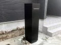 機能門柱と物置を設置してより暮らしやすい外構に整えた工事