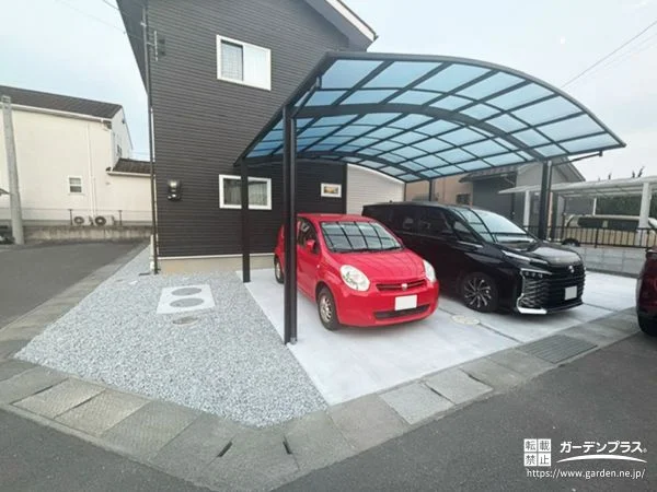 雨の日も快適な家族にやさしいオープン外構