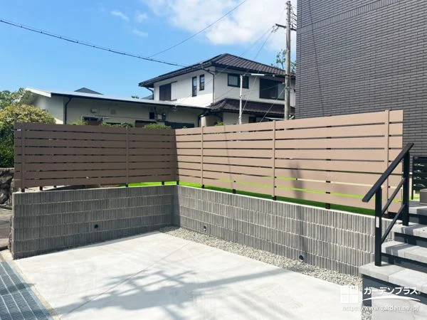 コストにも配慮したバランスの良いおしゃれな土留め コストにも配慮したバランスの良いおしゃれな土留め