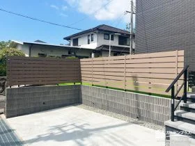 コストにも配慮したバランスの良いおしゃれな土留め[施工後]