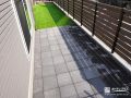 家族みんなが多目的に使える2種類の舗装が魅力の庭