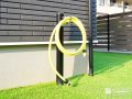 ホースの使い方を工夫されている立水栓