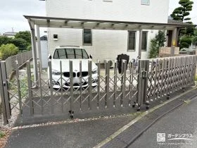 安全性と使いやすさを兼ね備えたカーゲートを設置した工事
