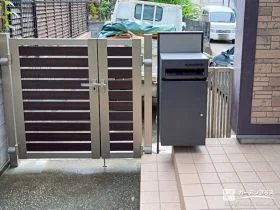 木調のデザインがナチュラルに映える落ち着いた門周り工事