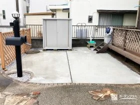 前庭と犬走りを整えた使い勝手の良いお庭周りのリフォーム工事