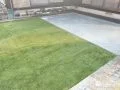 コンクリートと人工芝を組合わせローメンテナンスにしたお庭工事