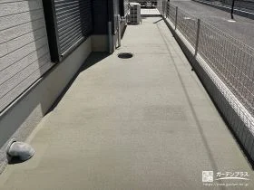 土間コンクリートの打設と砂利の敷設でお庭を快適に保った工事