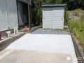 物置前にコンクリートでスロープを設けて動線を快適にした工事