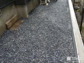 お住まいの外周をすっきり整える境界ブロックを設置した工事