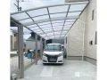 カーブを描く屋根でお車を雨風から優しく守るカーポート工事