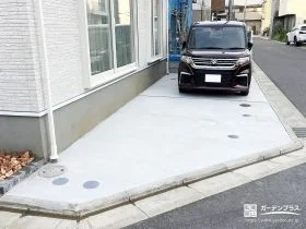 敷地形状を活かした、スマートな駐車スペース[施工後]