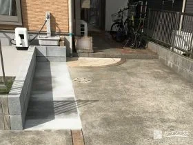 お庭の一部を解体して駐車スペースとして有効活用した工事