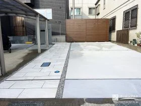 広々とした敷地を活かした、シンプルモダンな新築外構プラン