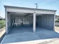 車2台収納タイプの大型ガレージの設置工事