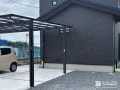 お車を守るフラット屋根のカーポート
