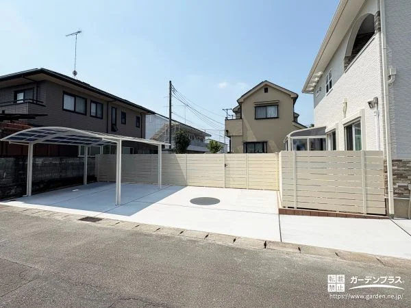 明るく開放的な、洋風テイストの目隠しフェンス