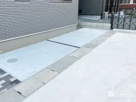 アプローチ横の省スペースを駐輪場へ[施工後]