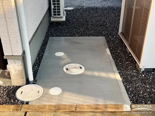 No.27356 物置前を使いやすい空間に整えた土間コンクリートの打設工事[施工後]