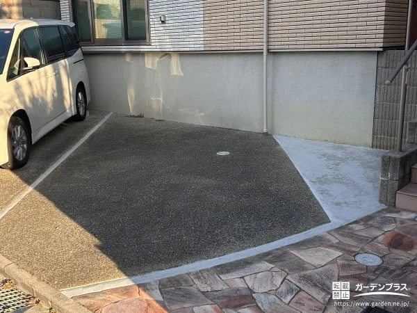駐車スぺースの一画をコンクリートでローメンテナンス化した工事