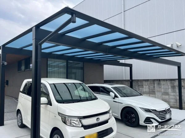 熱線遮断屋根で愛車を守るデザイン性の高いカーポートの設置工事
