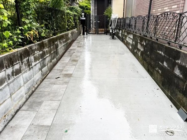 旗竿地の駐車スペースを拡張リフォーム工事