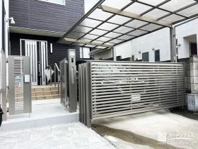 安心して過ごせるセキュリティ性の高い門周り[施工後]