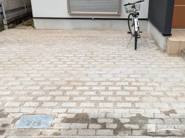 雑草に悩まされないよに整えた洗い出し仕上げのリフォーム工事