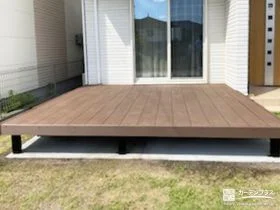 お子様がのびのび遊べる快適な人工木ウッドデッキの設置工事