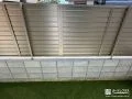 シャイングレーのスタイリッシュな目隠しフェンスの設置工事