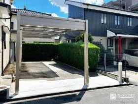 電動シャッターゲートで防犯性と快適さを高める駐車スペース工事