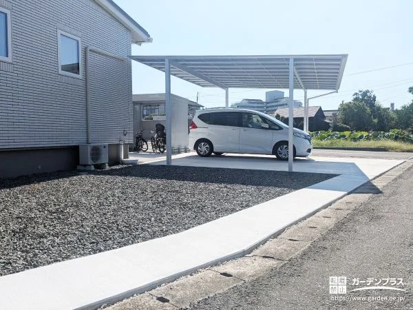 清潔感のあるスタイリッシュな新築外構