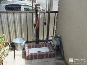 ナチュラルで可愛らしい印象の立水栓周り[施工後]