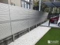 2種類のフェンスを使い分けスタイリッシュに仕上げた外構工事