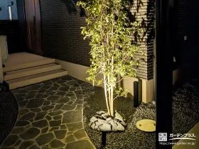 樹木をやさしく照らすライティング[施工後]