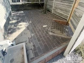 雑草の生えやすかったお庭をインターロッキングで舗装した工事